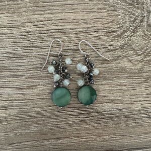 Silpada Green Glass Earrings